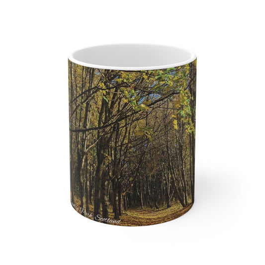 Autumn in Scotland Photo Mug, Coffee Cup, Tea Cup, Scottish Art, Scottish Parks, Strathclyde Country Park, Nature, White