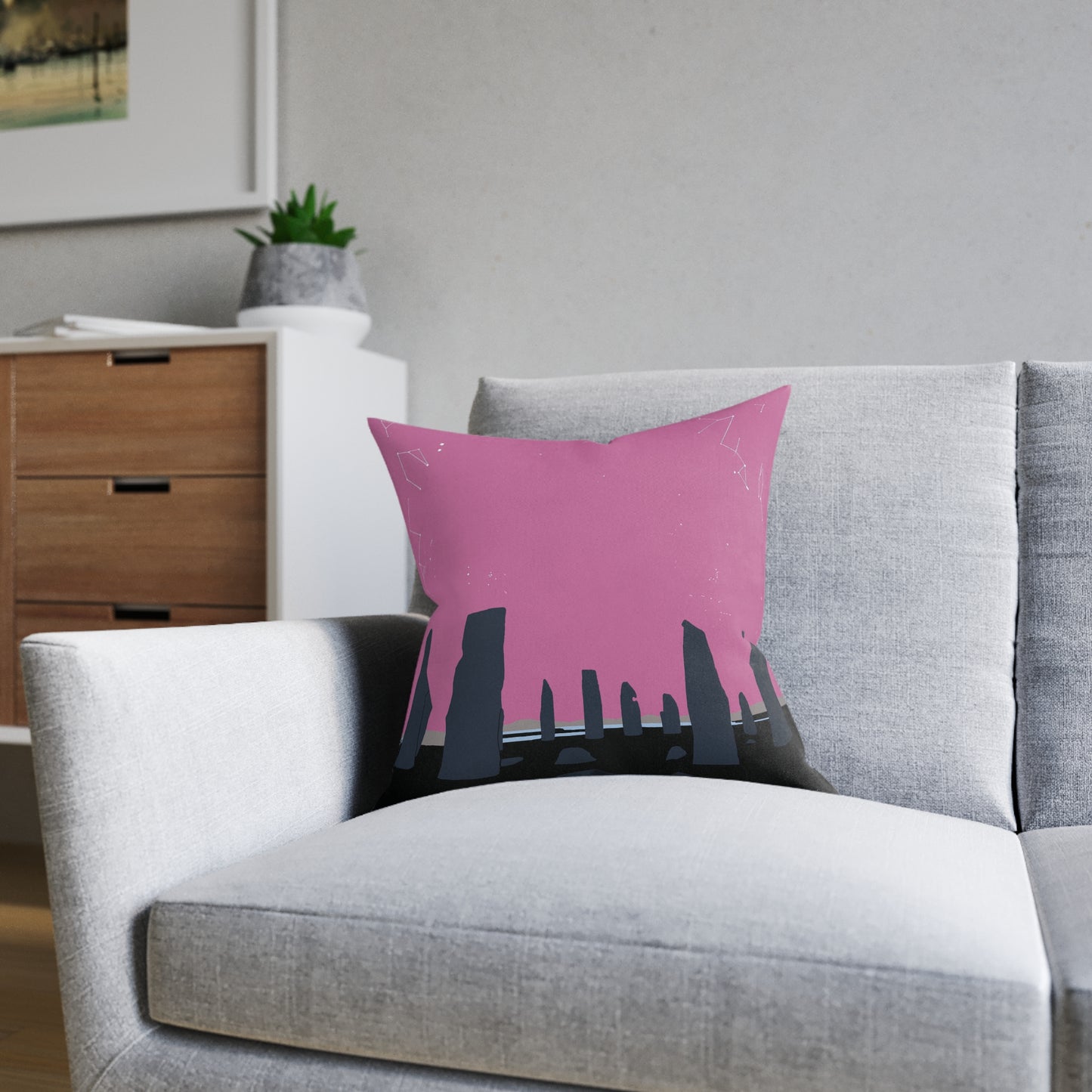 Coussins carrés Scotland Art Silhouette : différentes tailles