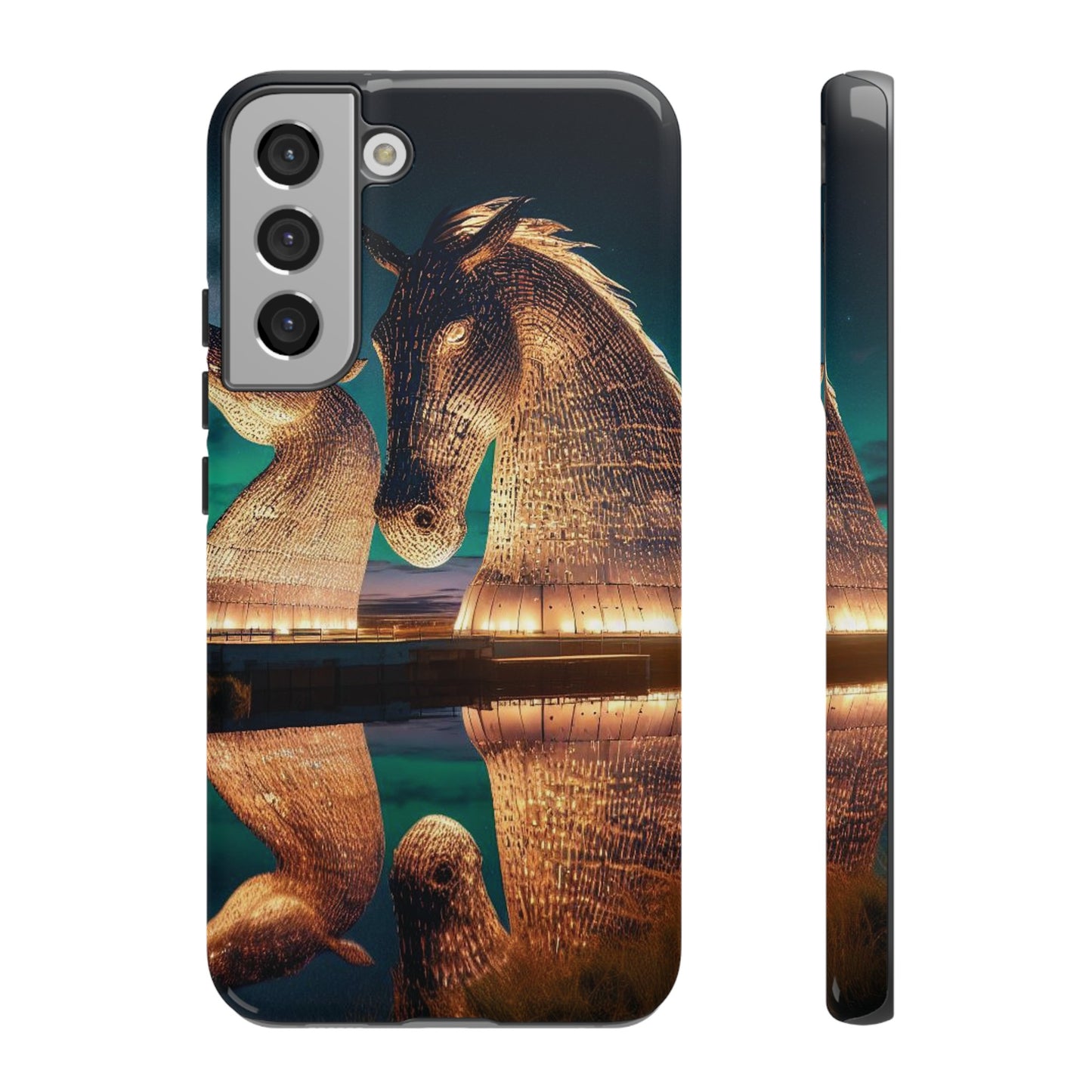 Kelpies Northern Lights Art Phone Case, Scotland, Various