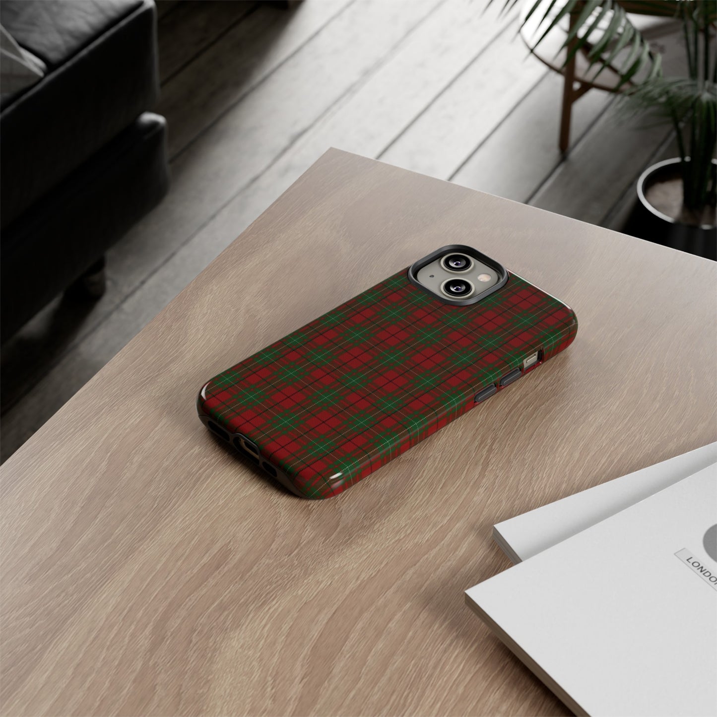 Étui de téléphone à motif tartan écossais - MacAuley, Divers