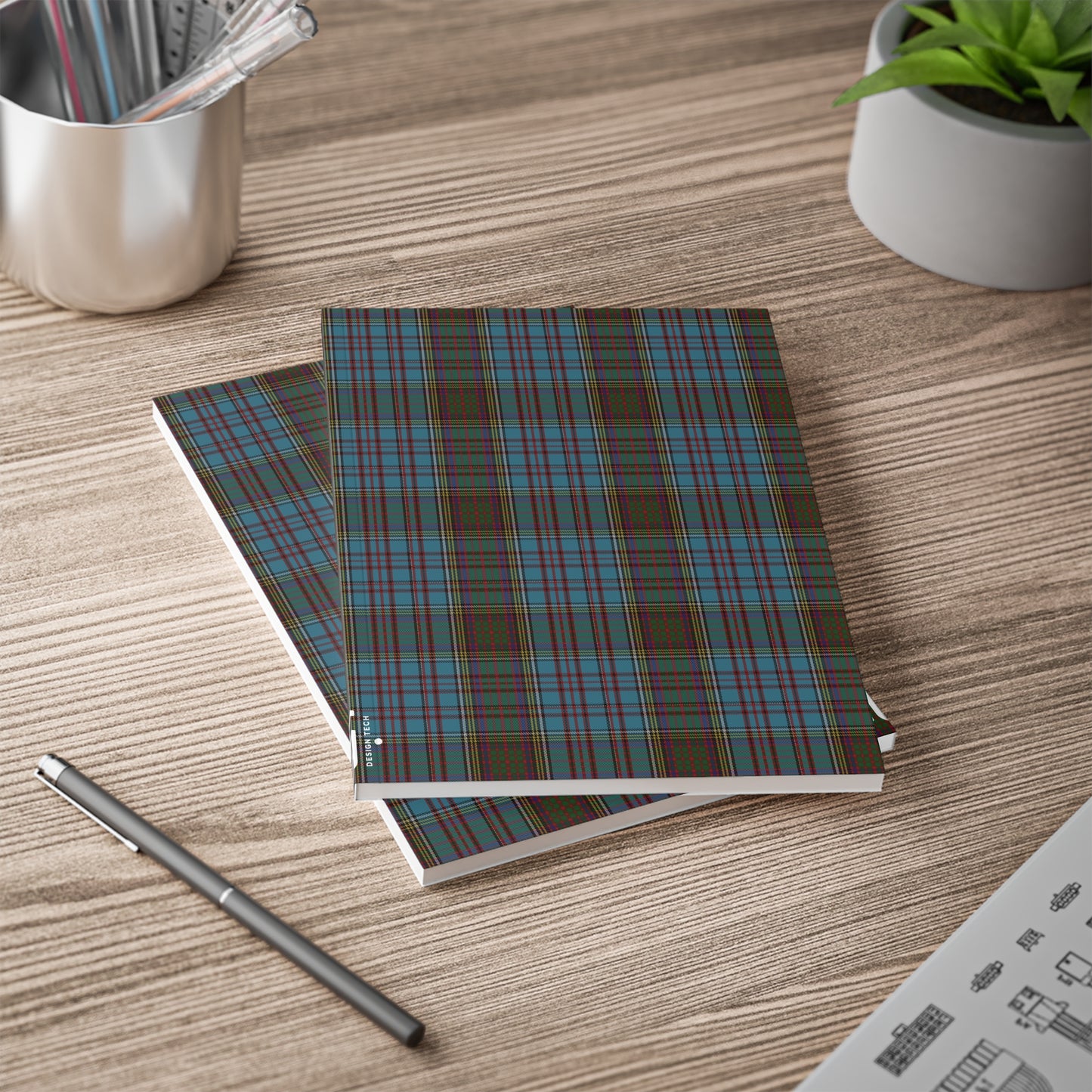 Scottish Tartan Softcover A5 Notebook - Anderson