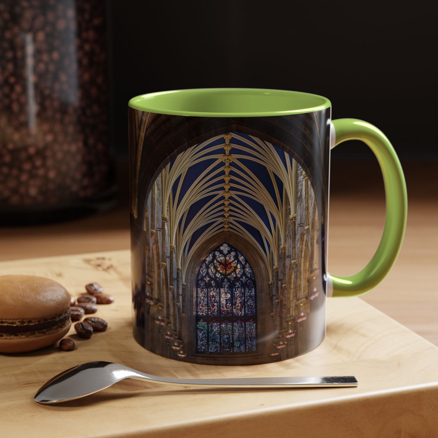 Tasses décoratives Écosse en gros plan - Scènes variées (vert clair)