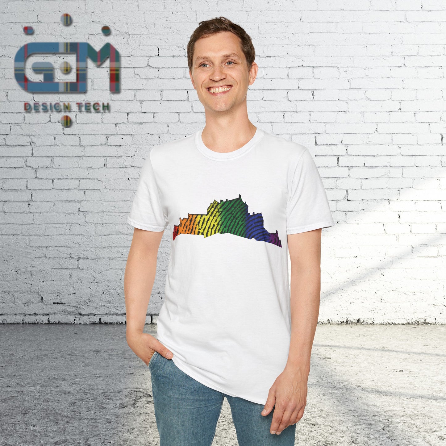 Edinburgh Castle Pride Fingerprint Art Unisex T-Shirt