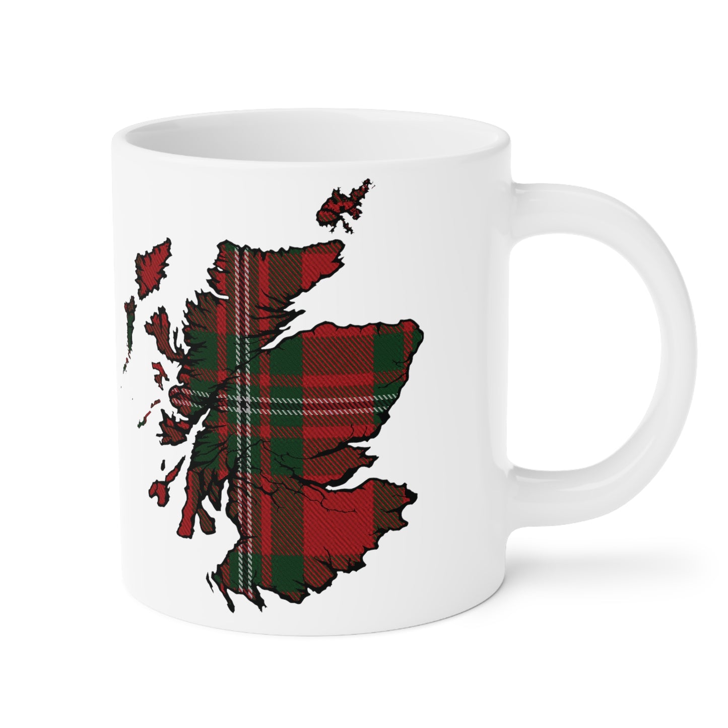 Scotland Tartan Map Mug - MacGregor Tartan, Various Sizes
