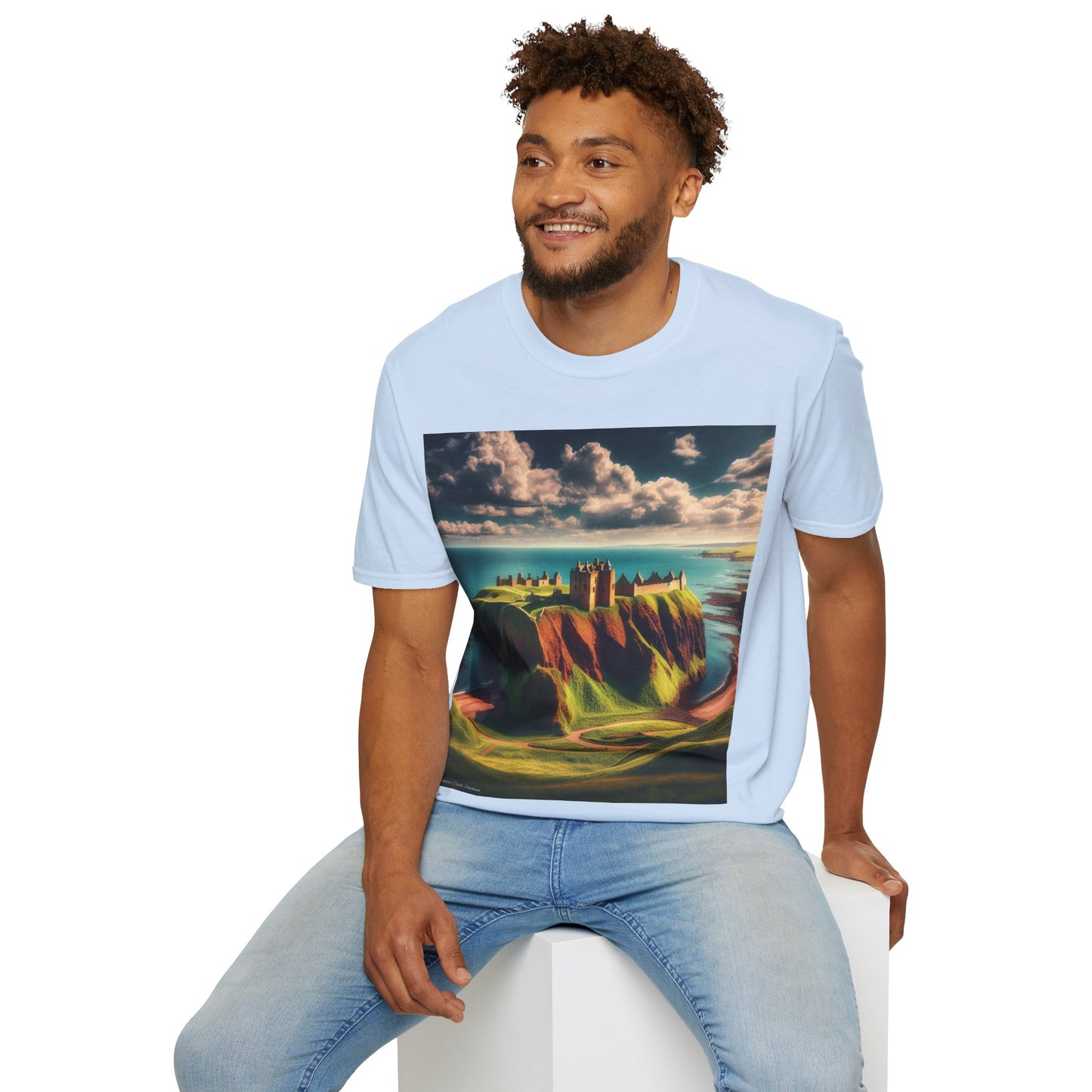 Dunnottar Castle - Stonehaven Softstyle T-Shirt, Unisex Tee, Scottish Landmarks, Various Colours