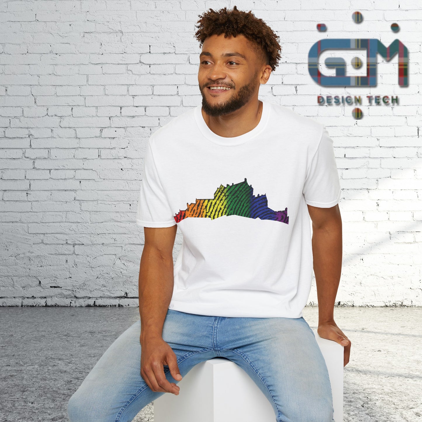 Edinburgh Castle Pride Fingerprint Art Unisex T-Shirt