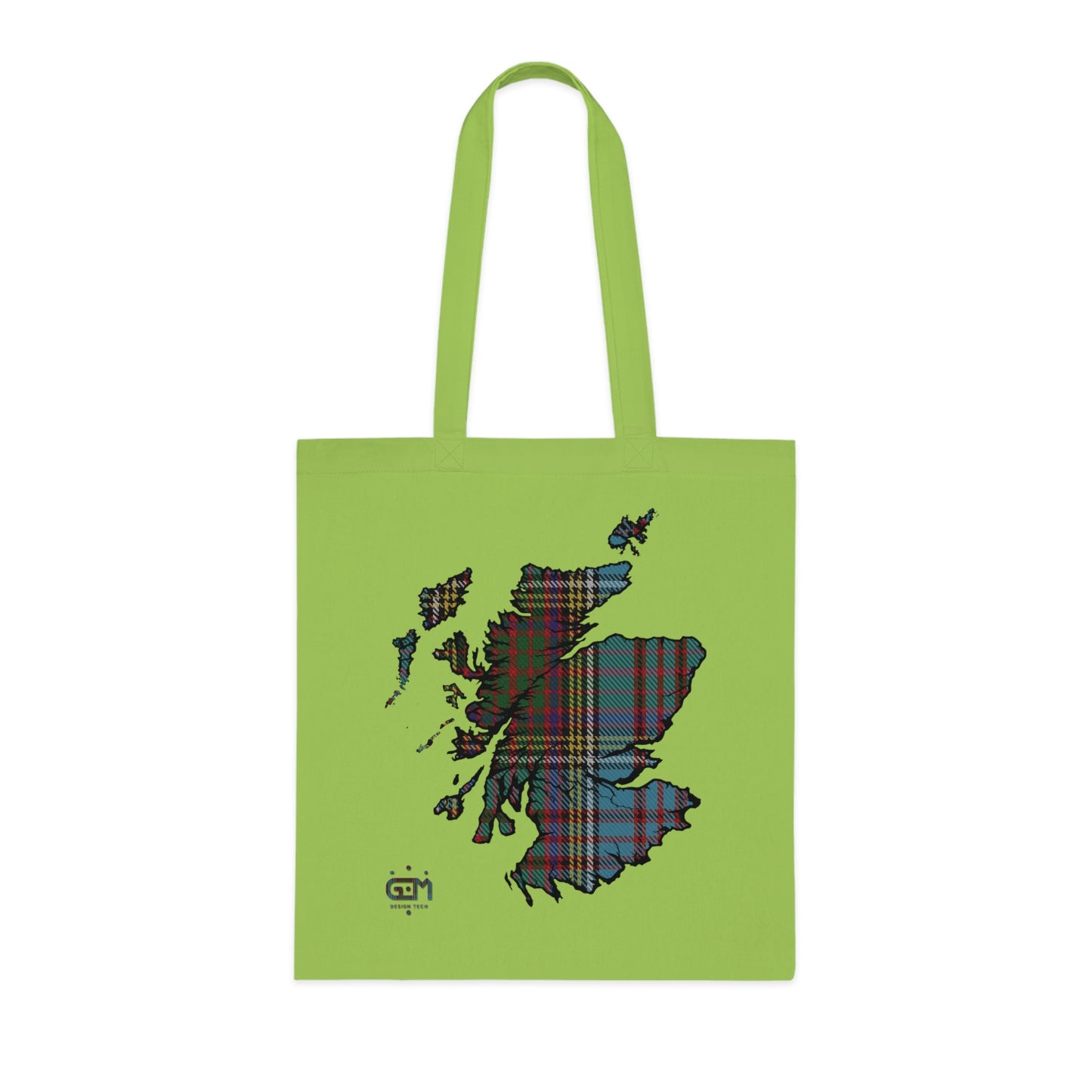 Sac fourre-tout en coton réversible avec carte tartan d'Écosse - Anderson Tartan