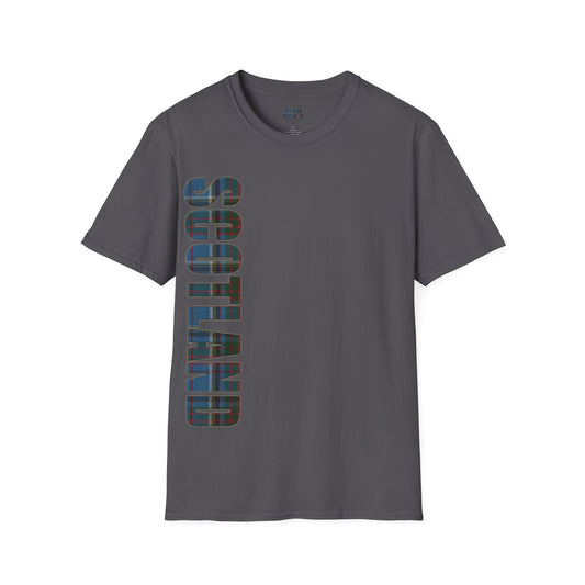 Scotland Lettering Anderson Old Tartan Softstyle T-Shirt, Tee Unisex, Différentes couleurs