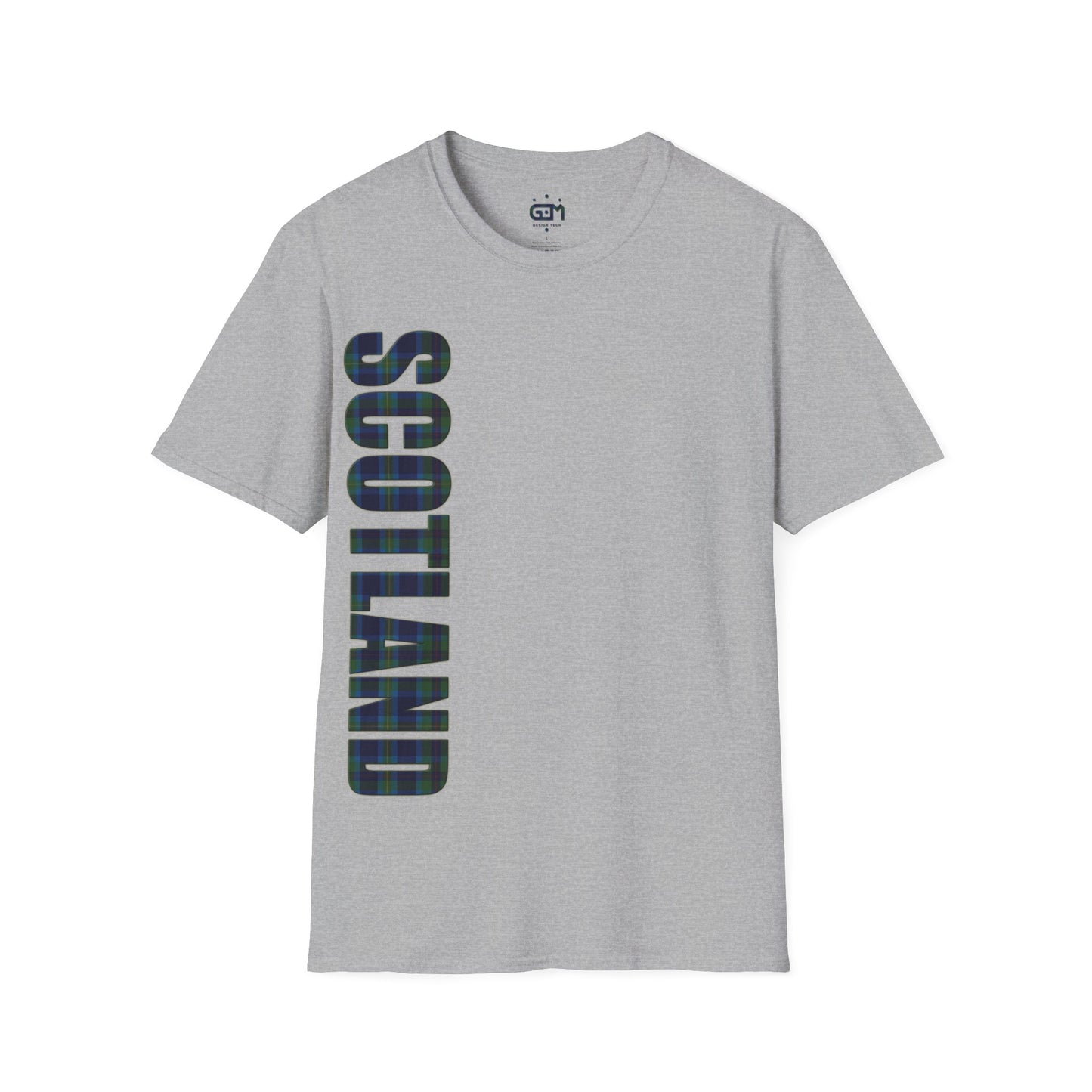 Scotland Lettering Miller Tartan Softstyle T-Shirt, Unisex Tee, Various Colours