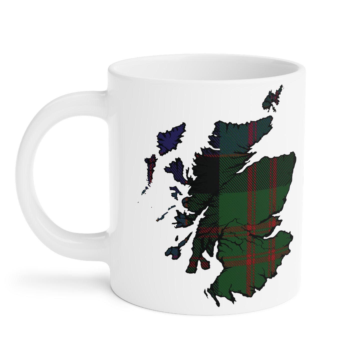 Scotland Tartan Map Mug - MacDonald Tartan, Various Sizes