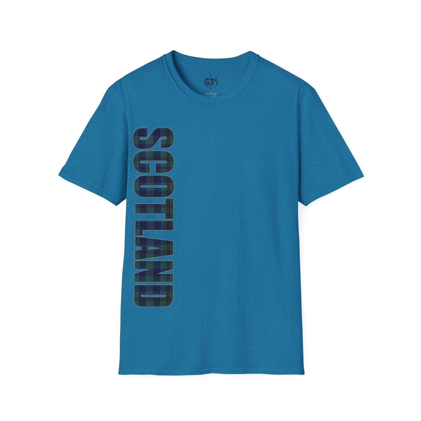 Scotland Lettering Miller Tartan Softstyle T-Shirt, Unisex Tee, Various Colours