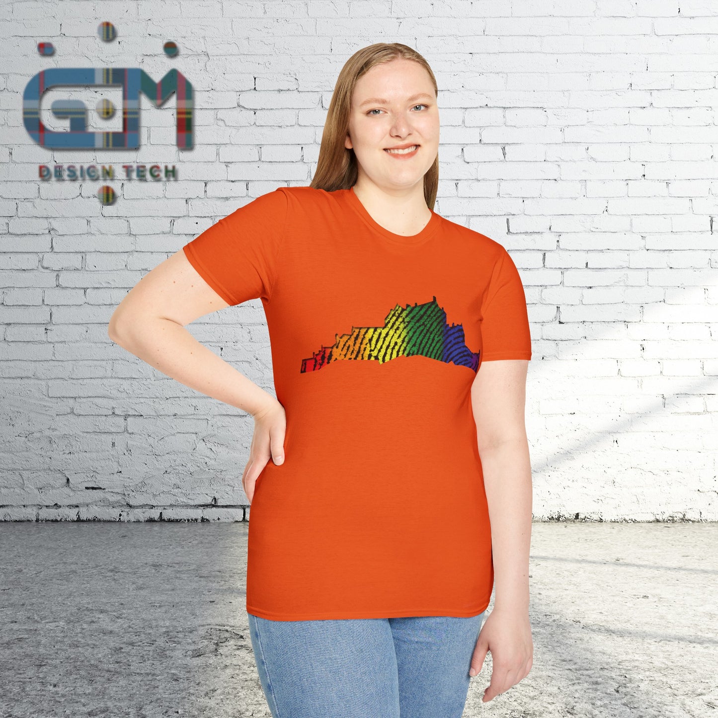 Edinburgh Castle Pride Fingerprint Art Unisex T-Shirt