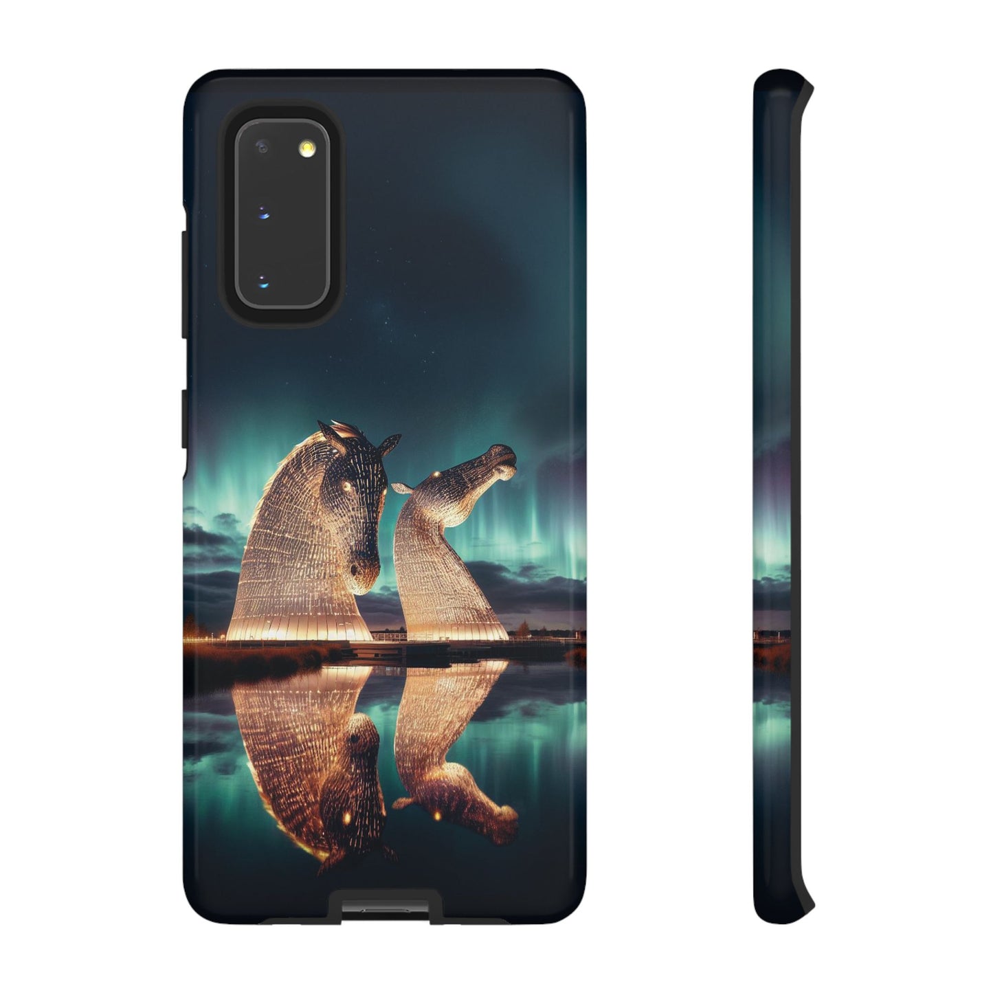 Kelpies Northern Lights Art Variant Phone Case, Scotland, Samsung