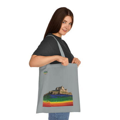 Pride Rain Rock Edinburgh Castle Cotton Tote Bag