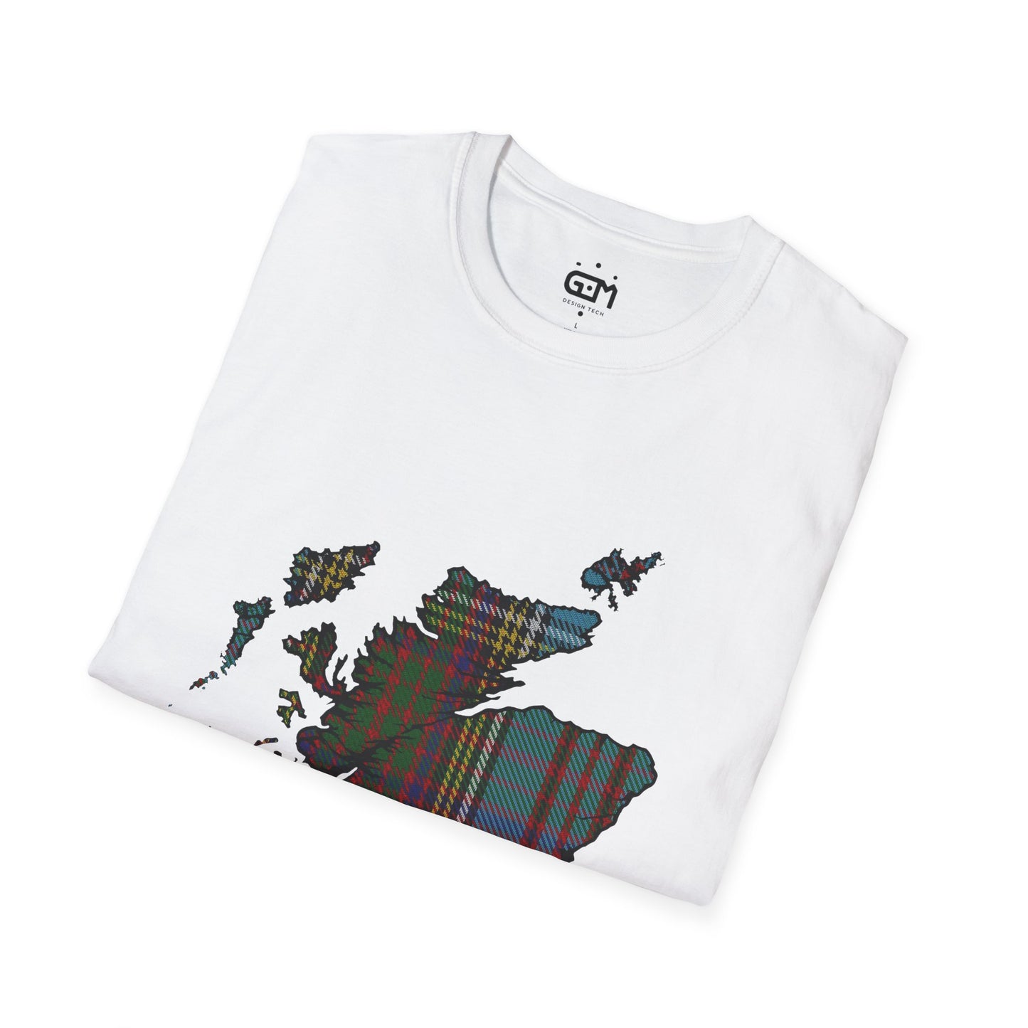 Scotland Tartan Map Softstyle Unisex T-Shirt - Anderson Tartan Tee