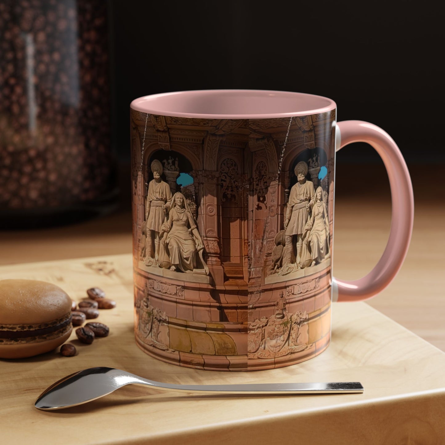 Tasses décoratives Écosse en gros plan - Scènes variées (rose)