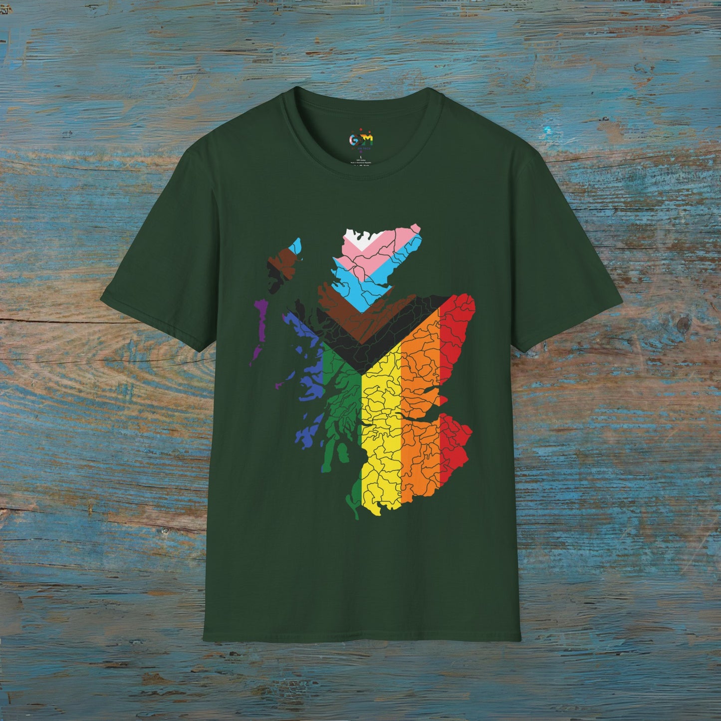 Pride Progress Clan Regions Scotland Map Unisex T-Shirt, Various Colours