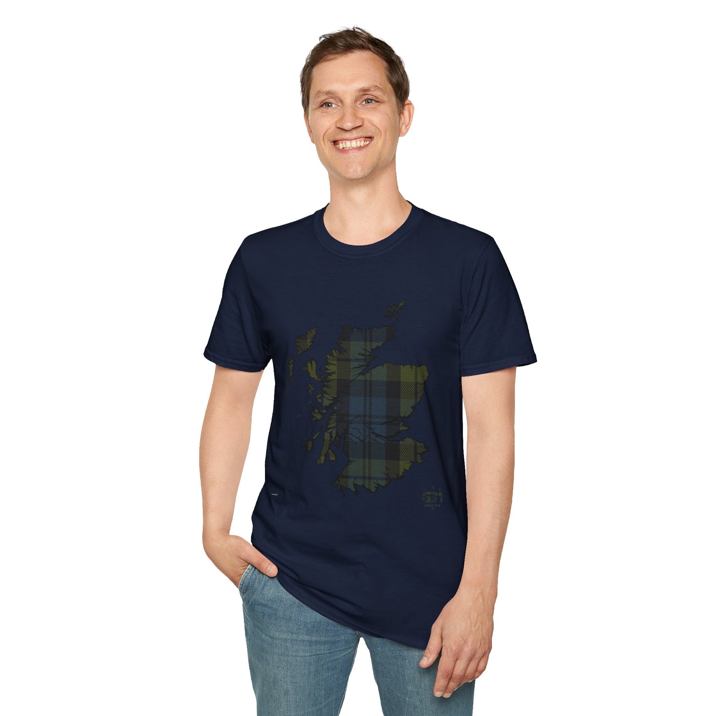 Tartan Ecosse Carte Softstyle T-Shirt Unisexe - Campbell Tartan Tee 