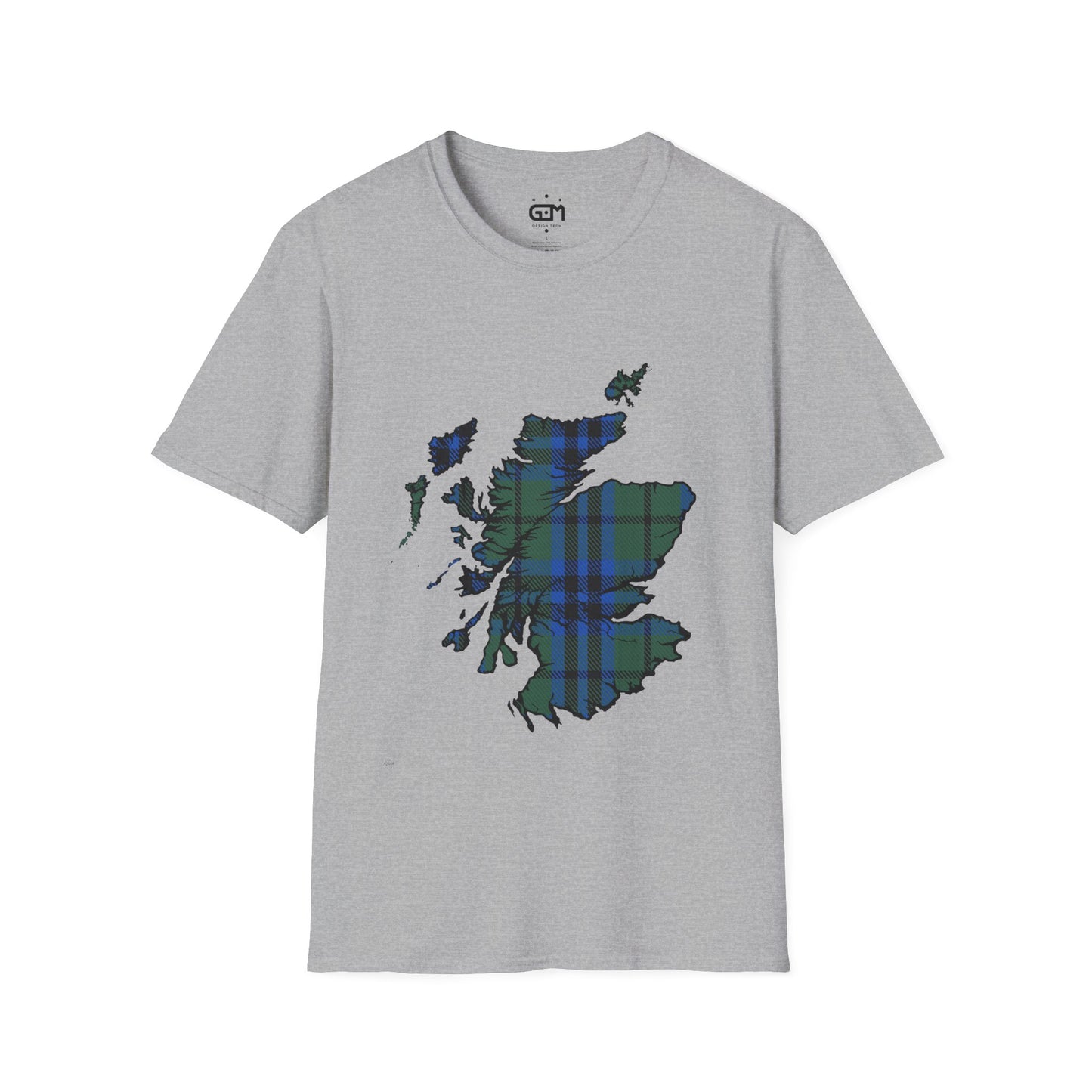 Scotland Tartan Map Softstyle Unisex T-Shirt - Keith Tartan Tee