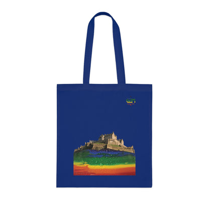 Pride Rain Rock Edinburgh Castle Cotton Tote Bag