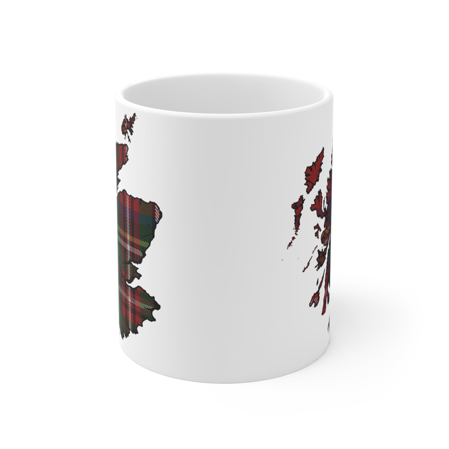 Scotland Map Mug 11oz, Stewart Royal Tartan