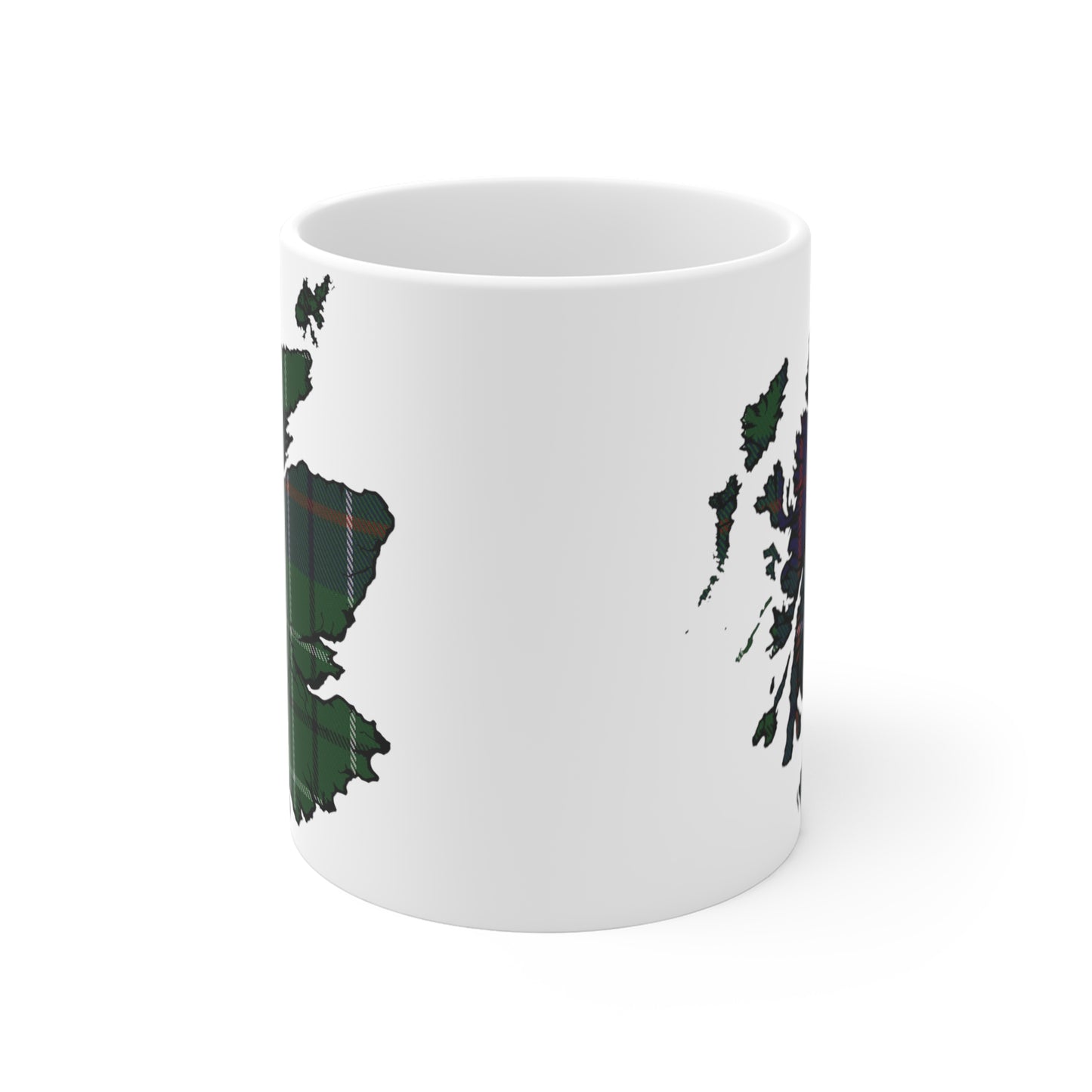 Scotland Map Mug 11oz, Duncan Tartan