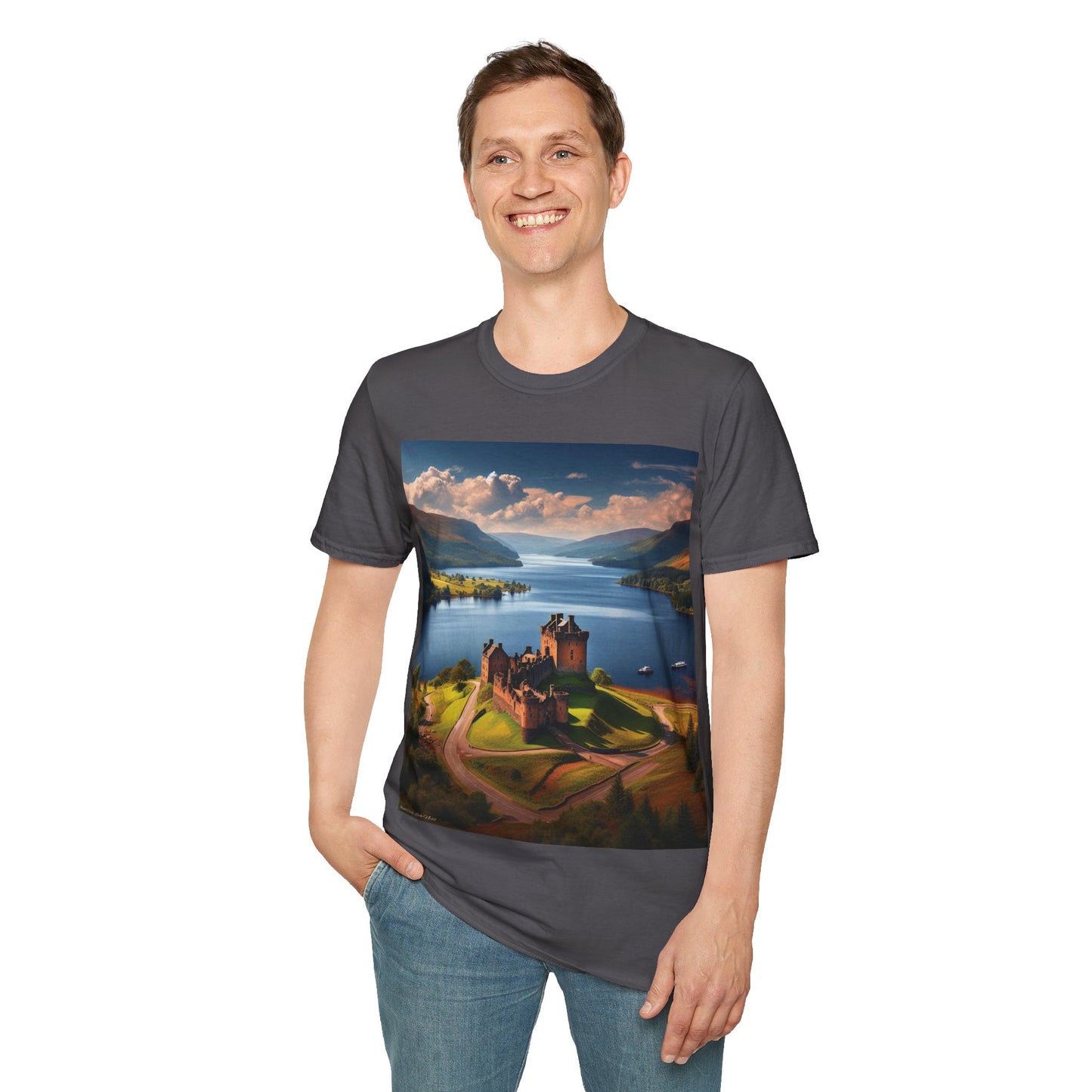 Urquhart Castle - Loch Ness Softstyle T-Shirt, Unisex Tee, Scottish Landmarks, Various Colours