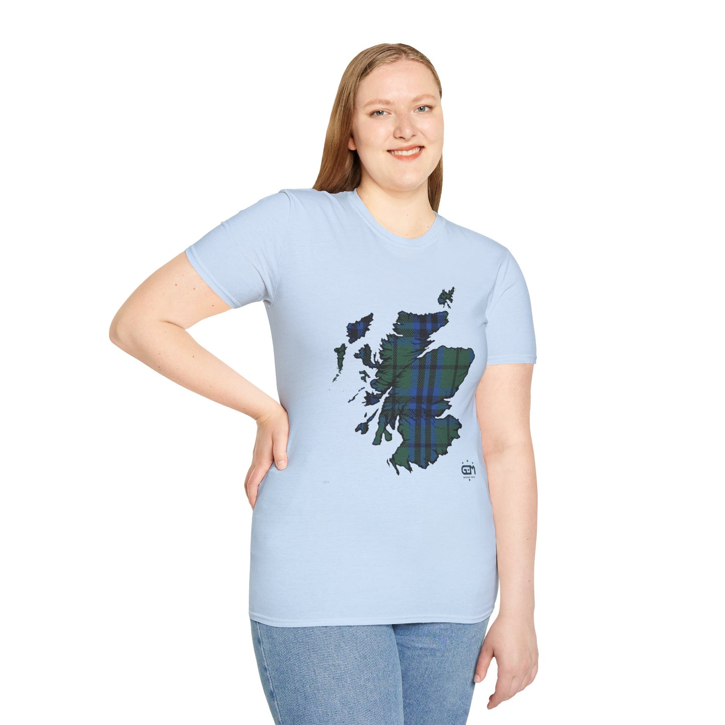 Tartan Scotland Map Softstyle Unisex T-Shirt - Keith Tartan Tee