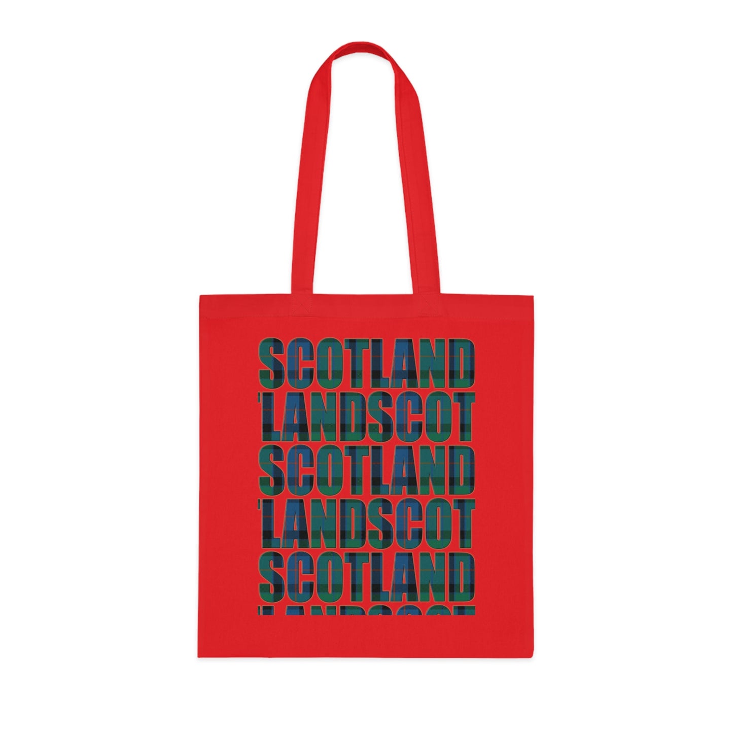 Reversible Scotland Tartan Map Cotton Tote Bag - Flower of Scotland Tartan