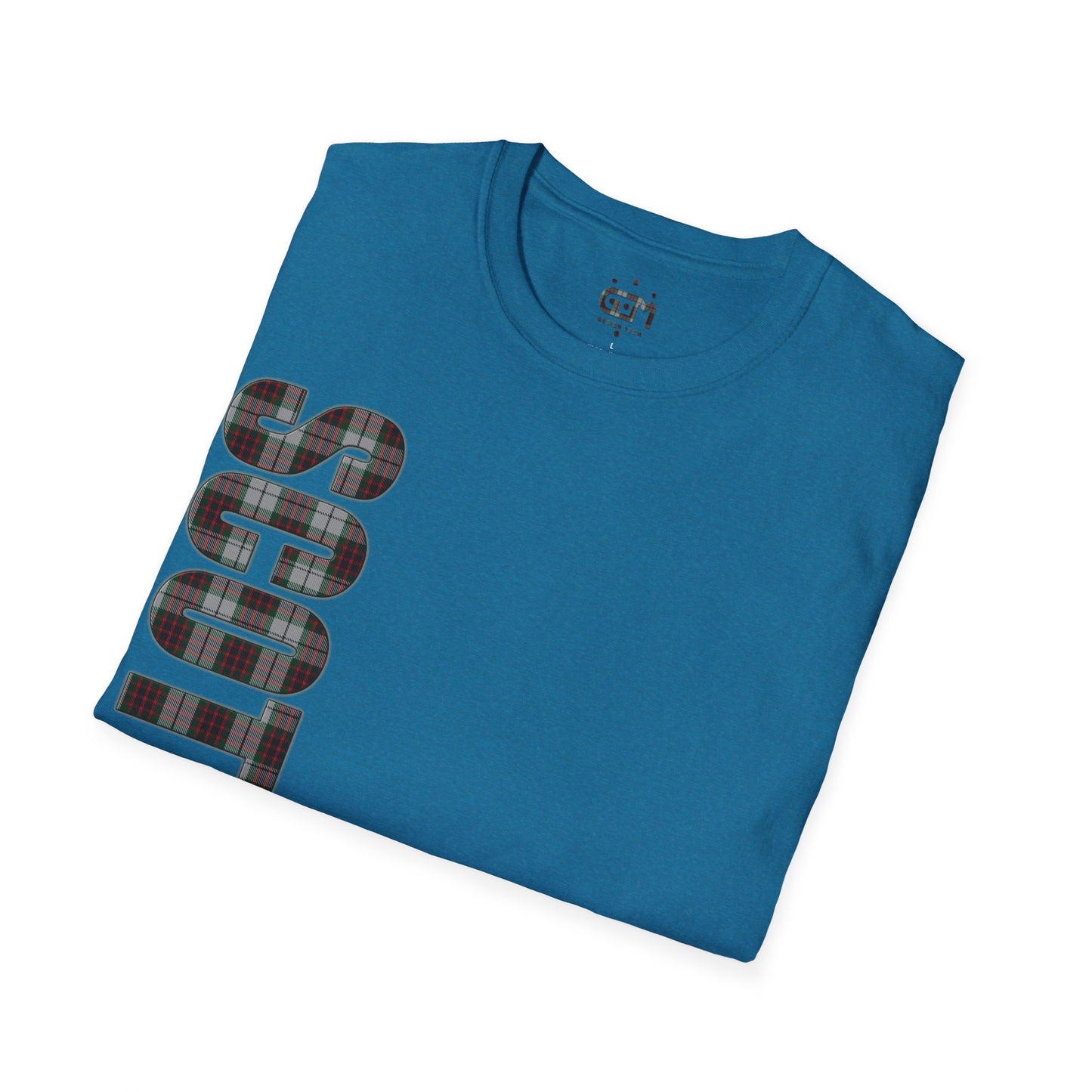 Scotland Lettering Fraser Tartan Softstyle T-Shirt, Unisex Tee, Various Colours