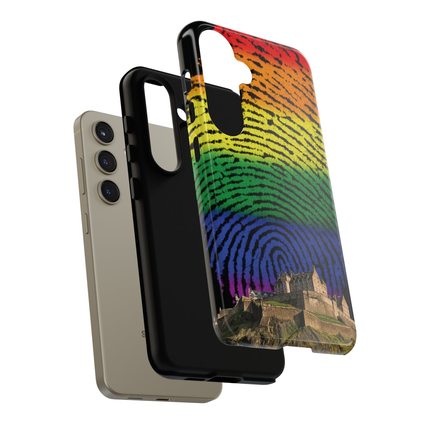 Edinburgh Castle Pride Phone Case - Fingerprint, Various