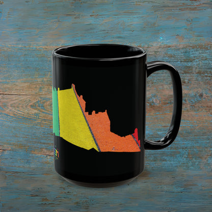 Edinburgh Castle Pride Road Art Mug, Black