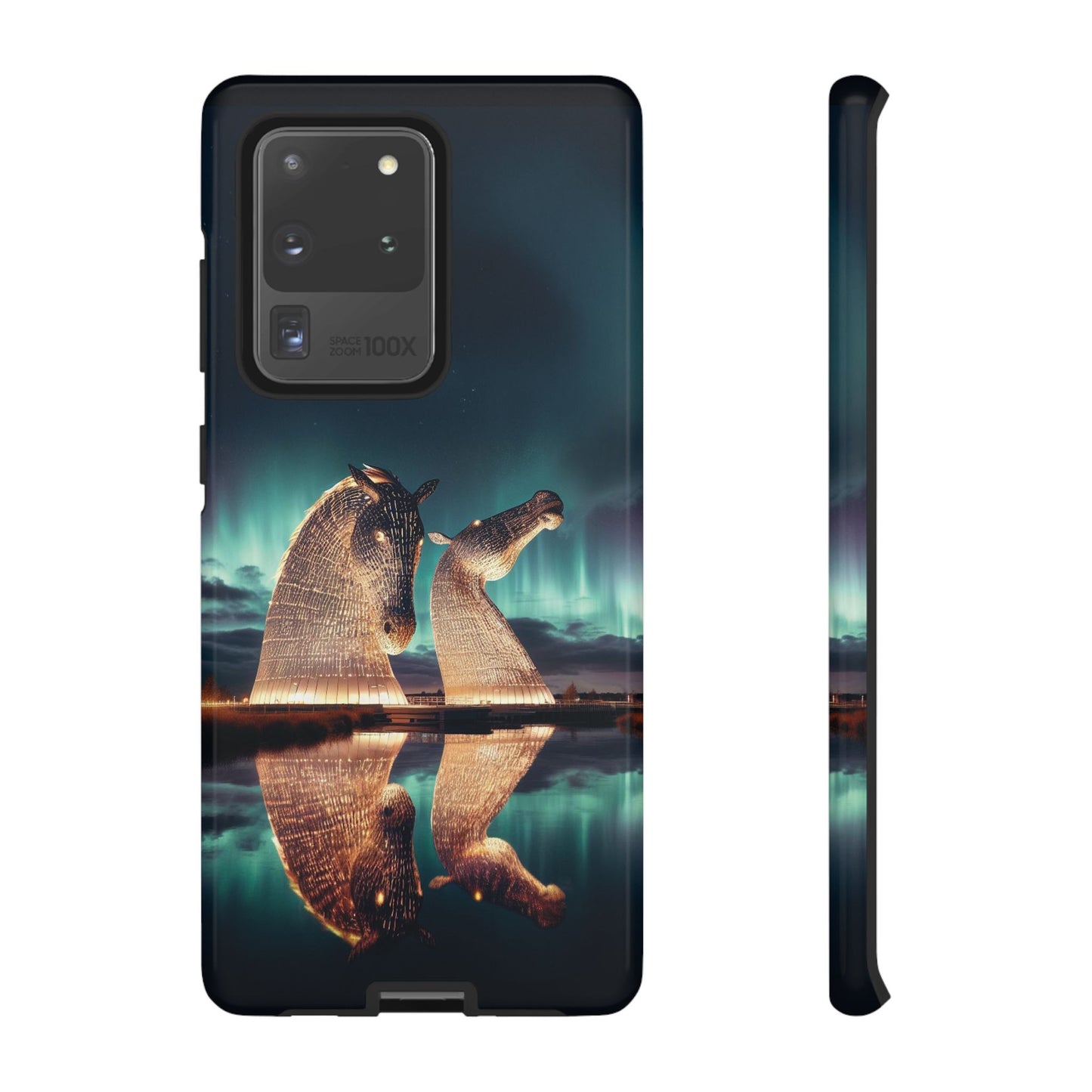 Kelpies Northern Lights Art Variant Phone Case, Scotland, Samsung