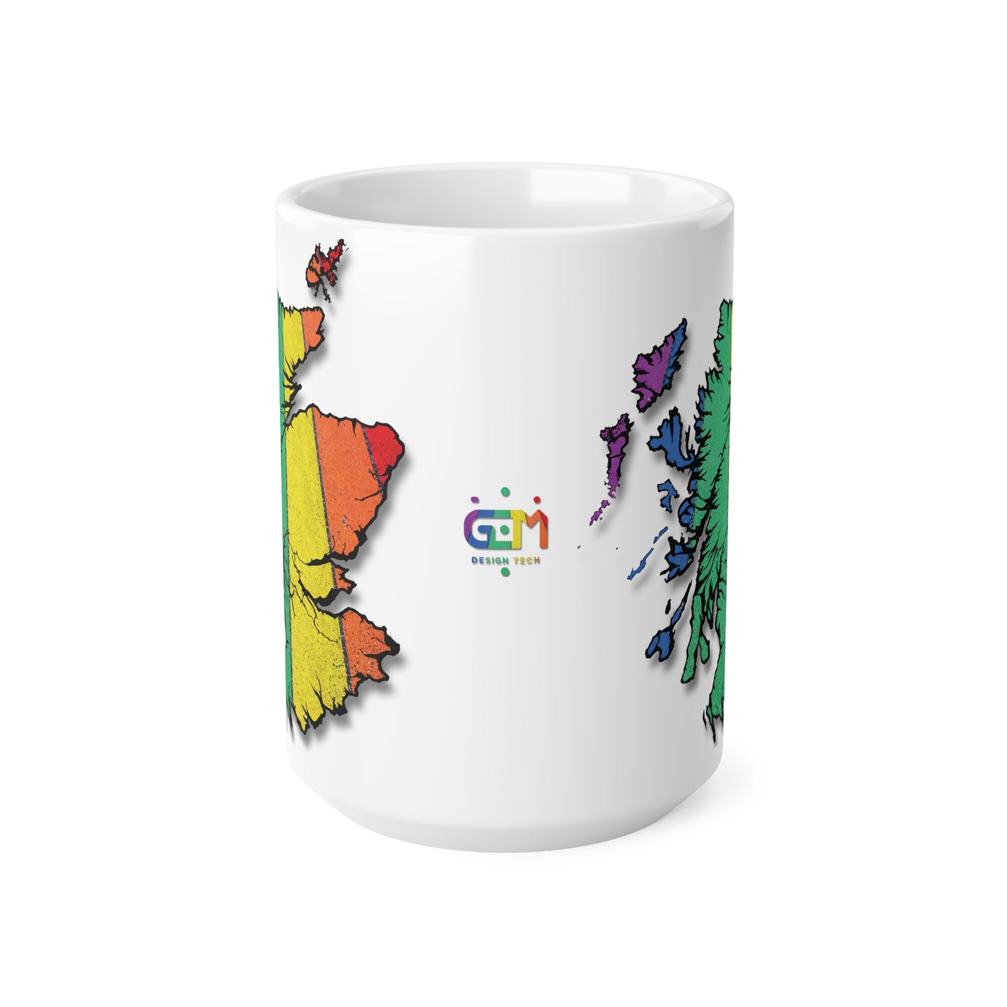 Scotland Map Pride Road Mug, White