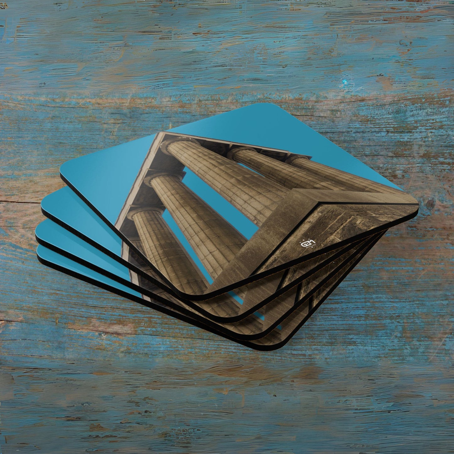 Scotland Up Close Cork Coaster Set - Photo Silhouettes