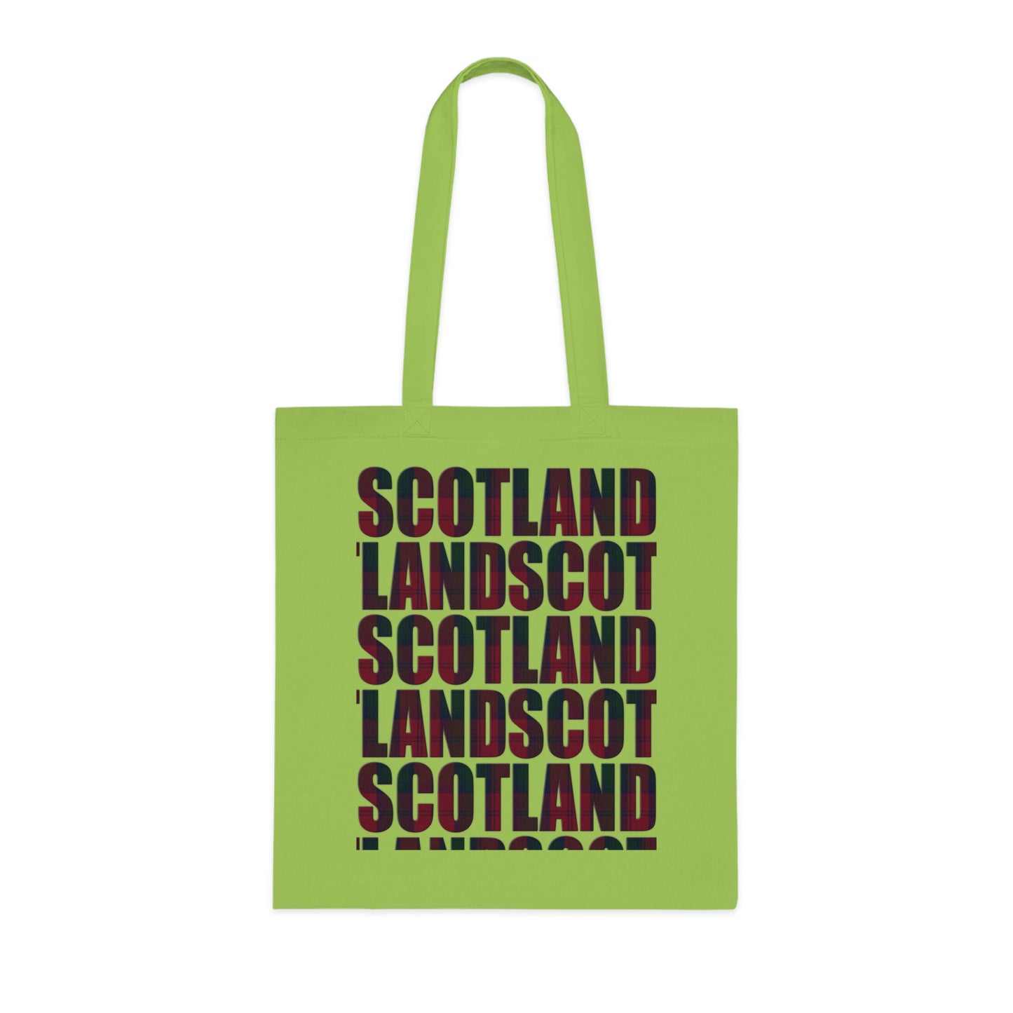 Reversible Scotland Tartan Map Cotton Tote Bag - Lindsay Tartan