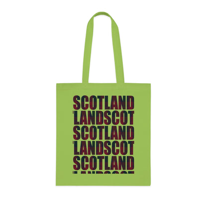 Reversible Scotland Tartan Map Cotton Tote Bag - Lindsay Tartan