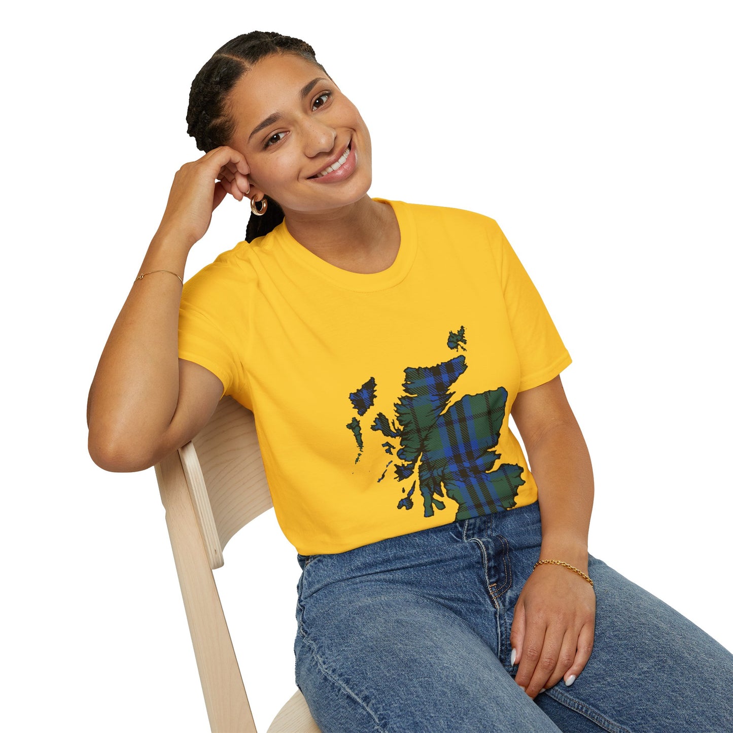 Scotland Tartan Map Softstyle Unisex T-Shirt - Keith Tartan Tee