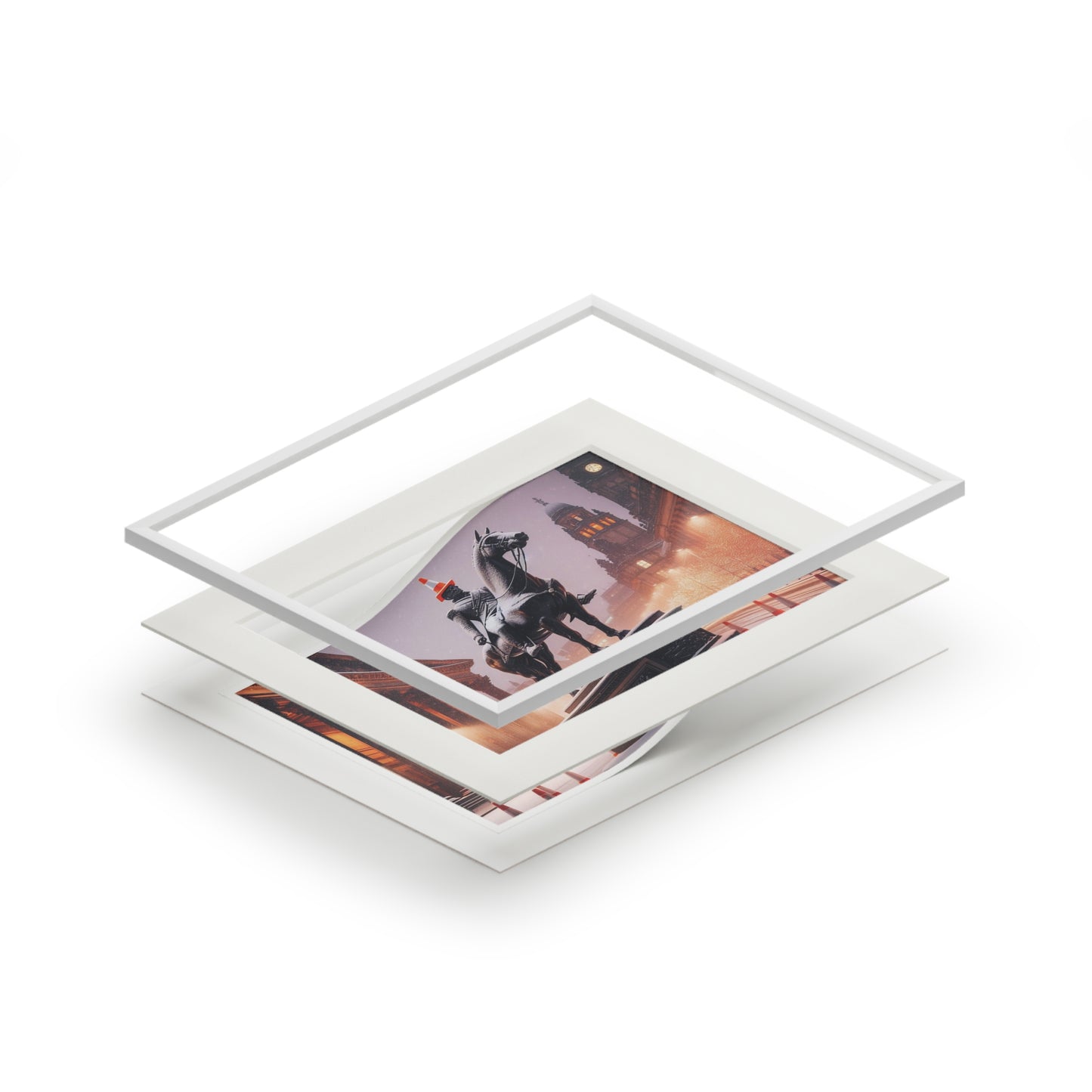 Glasgow's Duke Fine Art Print, Scotland Art, Paper Frame, Various Sizes, Horizontal