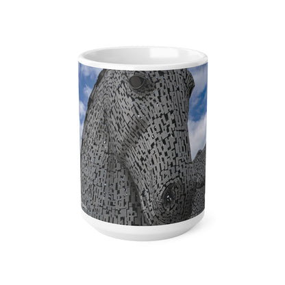 Kelpies Photo Mug, Coffee Cup, Tea Cup, Scottish Art, Scottish Landmarks, Scottish Nature, White