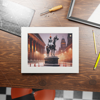 Glasgow's Duke Fine Art Print, Scotland Art, Paper Frame, Various Sizes, Horizontal