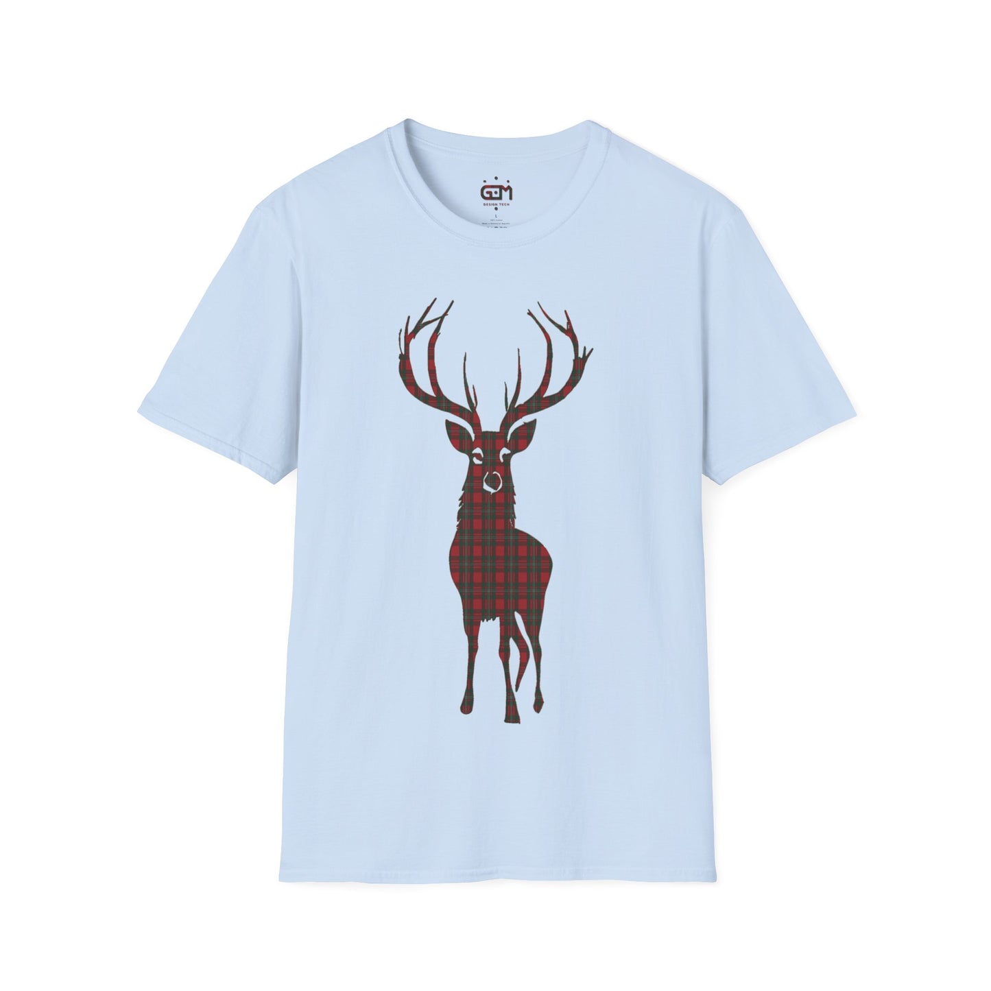 Tartan Stag Softstyle T-Shirt - MacGregor Tartan, Unisex Tee, Scottish Scenery, Various Colours