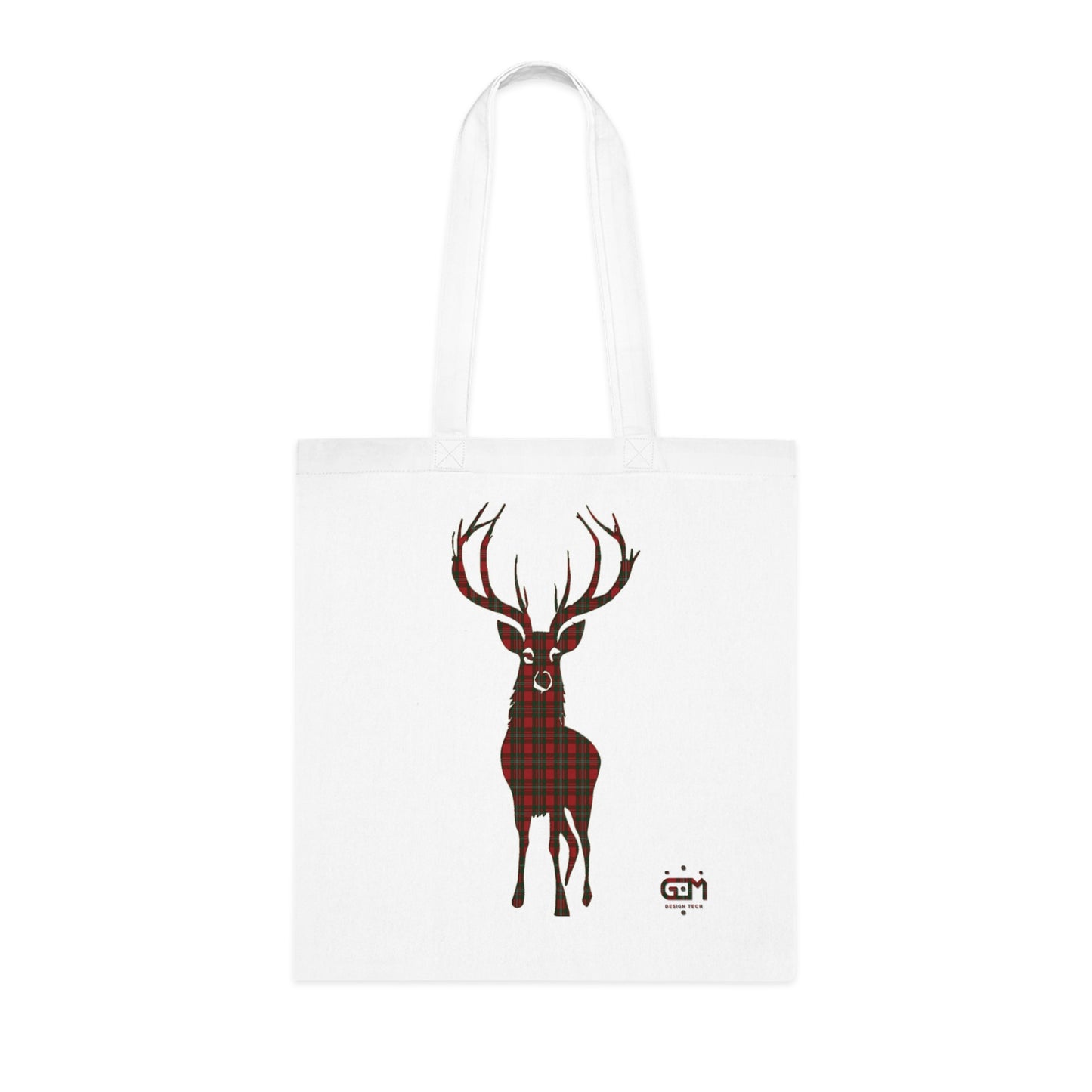 Reversible Scotland Tartan Stag Cotton Tote Bag - MacGregor Tartan