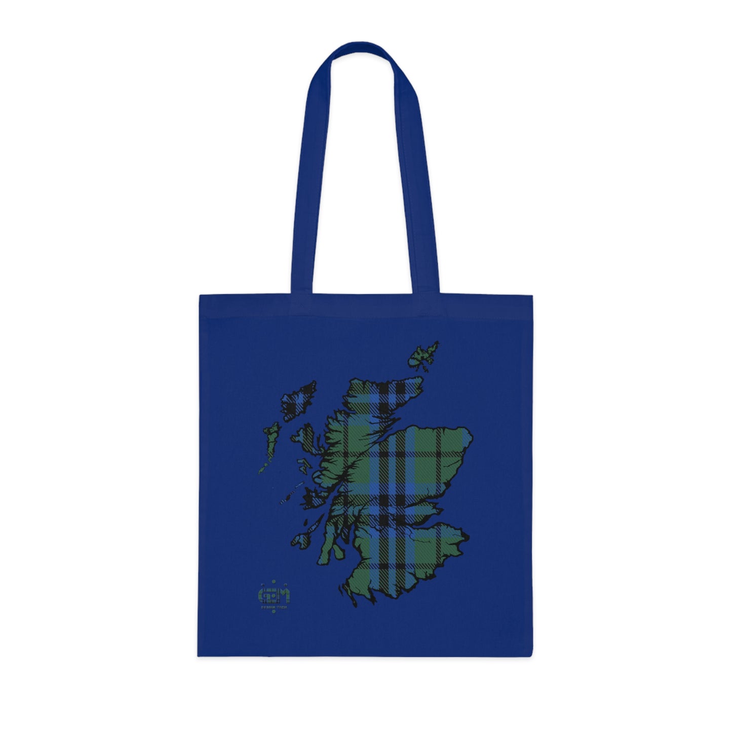 Reversible Scotland Tartan Map Cotton Tote Bag - Keith Tartan