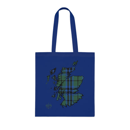 Reversible Scotland Tartan Map Cotton Tote Bag - Keith Tartan