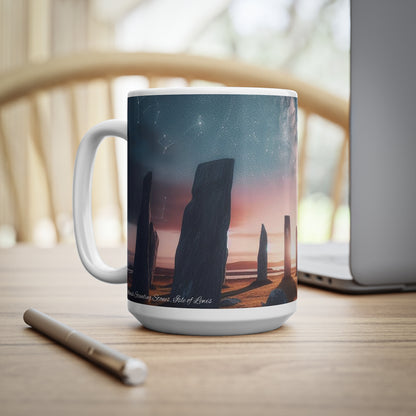 Callanish Standing Stones Mug - Isle of Lewis, Coffee Cup, Tea Cup, Scotland, White