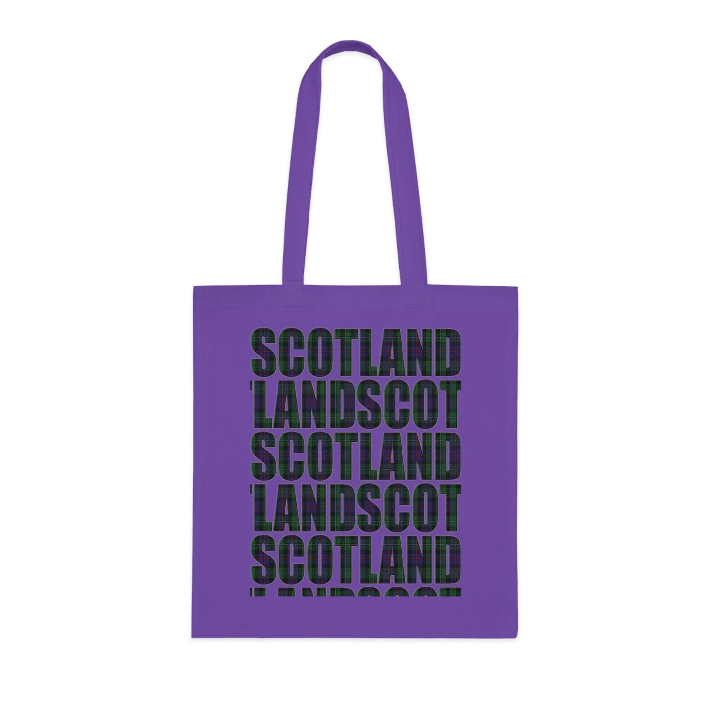 Reversible Scotland Tartan Map Cotton Tote Bag - Argyle Tartan