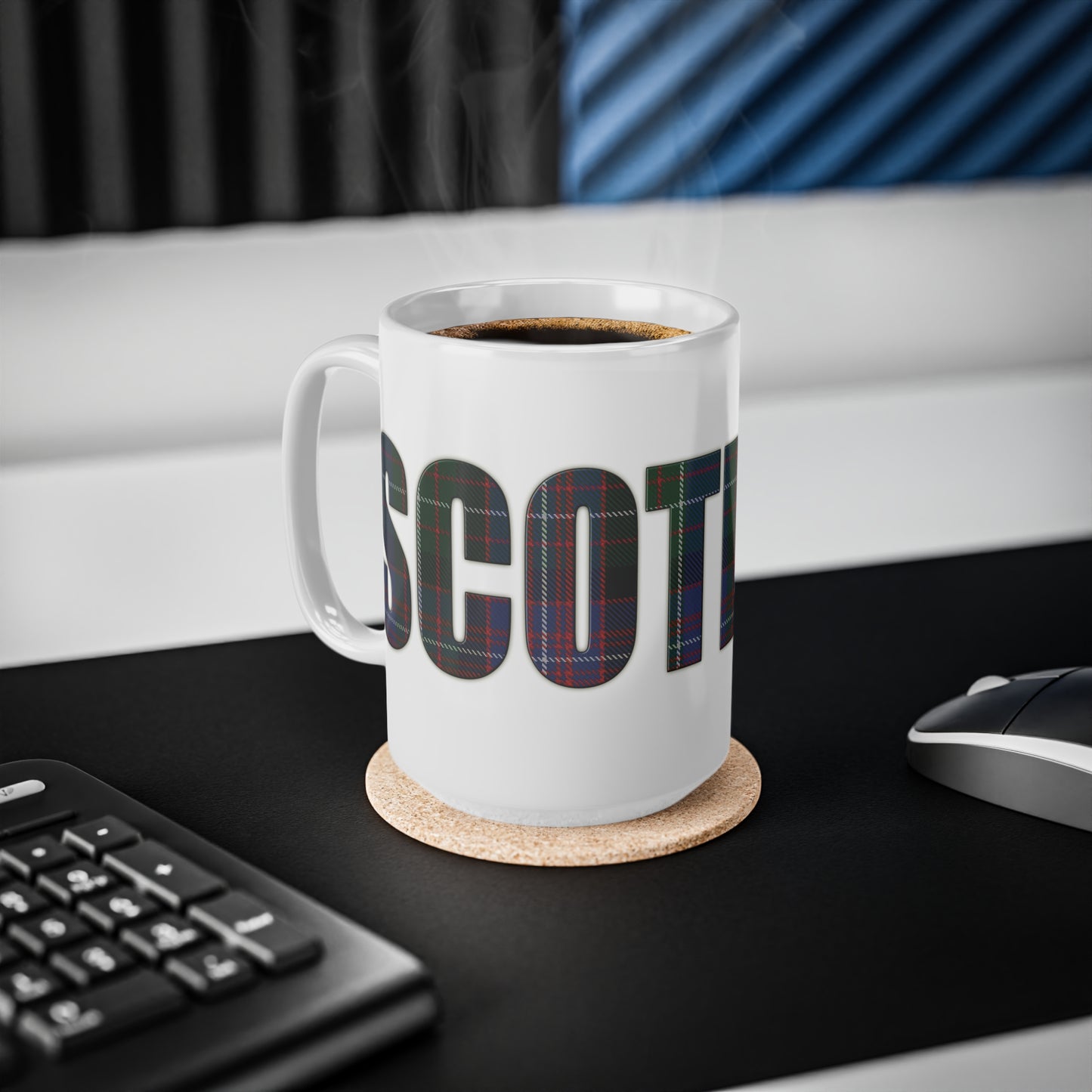 Scotland Tartan Mug - Rankin, Coffee Cup, Tea Cup, Scotland, White