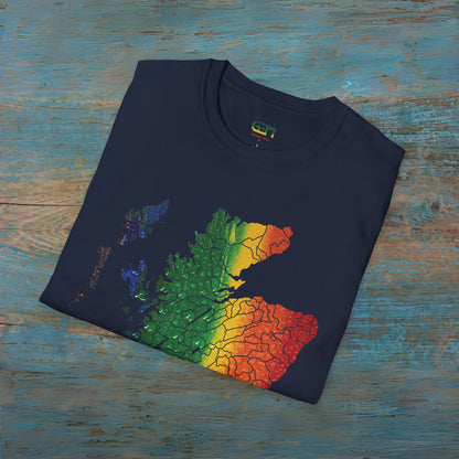 Pride Rain Clan Regions Scotland Map Unisex T-Shirt, Various Colours