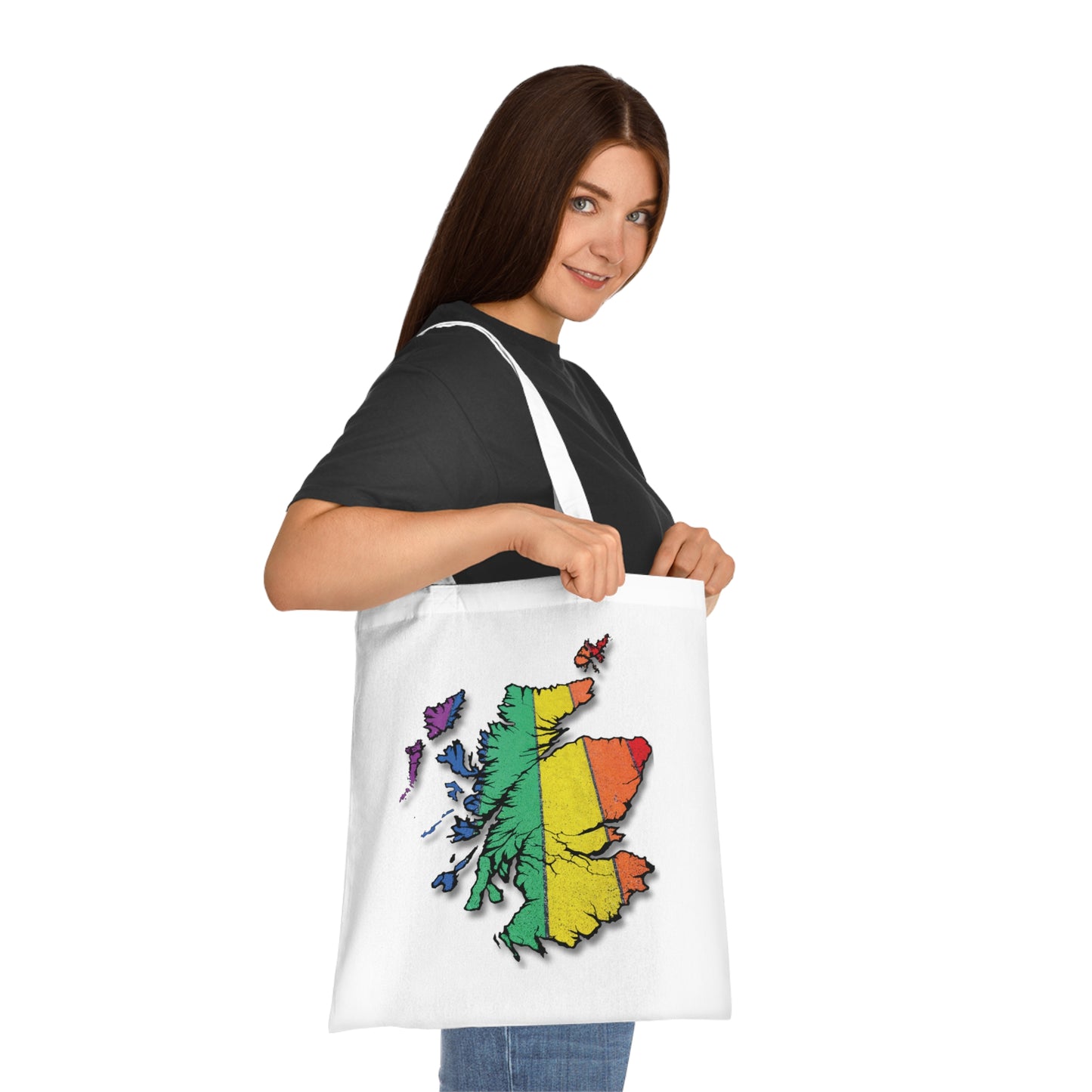 Scotland Pride Road Map Cotton Tote Bag